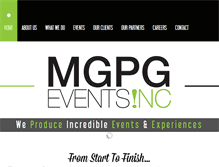 Tablet Screenshot of mgpgevents.com